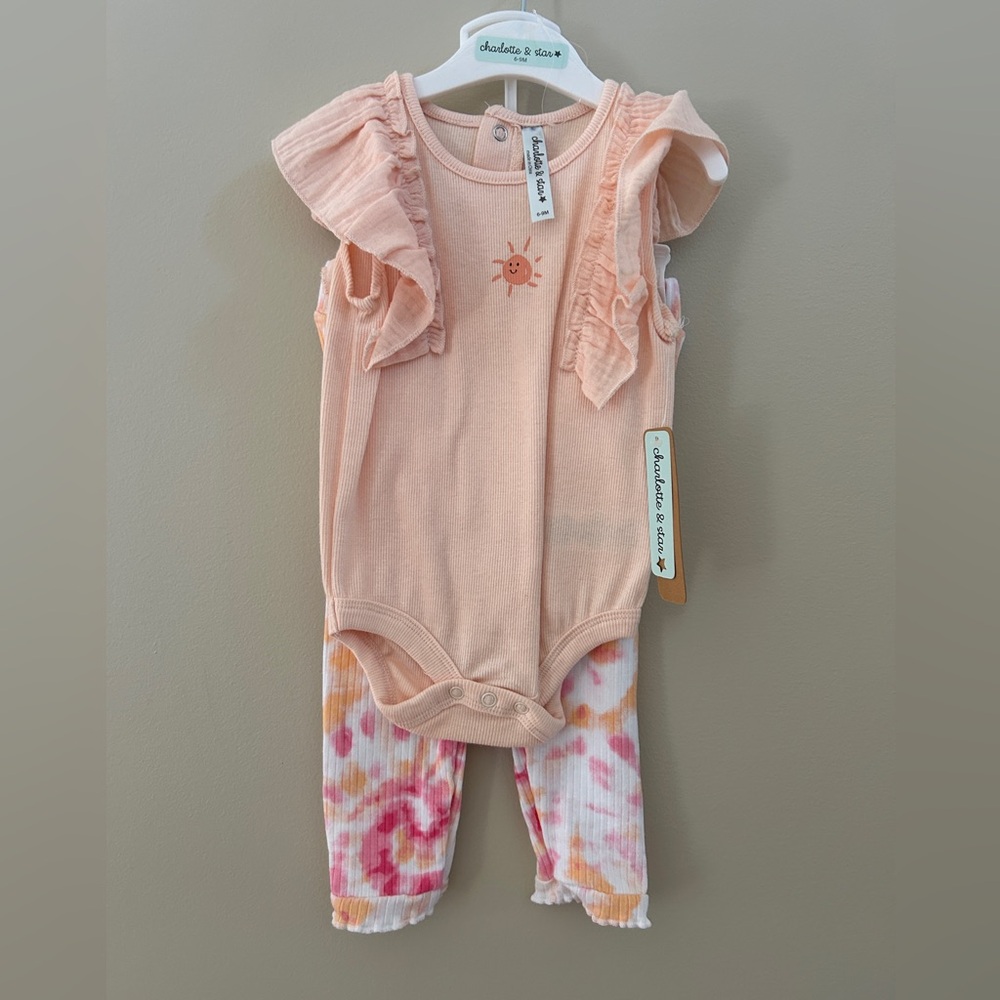Colorful Tie-Dye Kids Onesie and Leggings Set